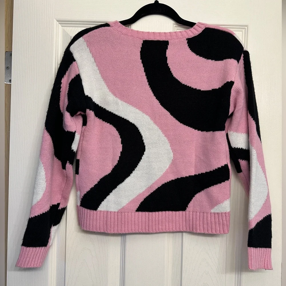 💖 Margaux & Lexi Pink Unicorn Sweater NWT Faux Fur & Sequins Girls L (14) - Picture 2 of 9